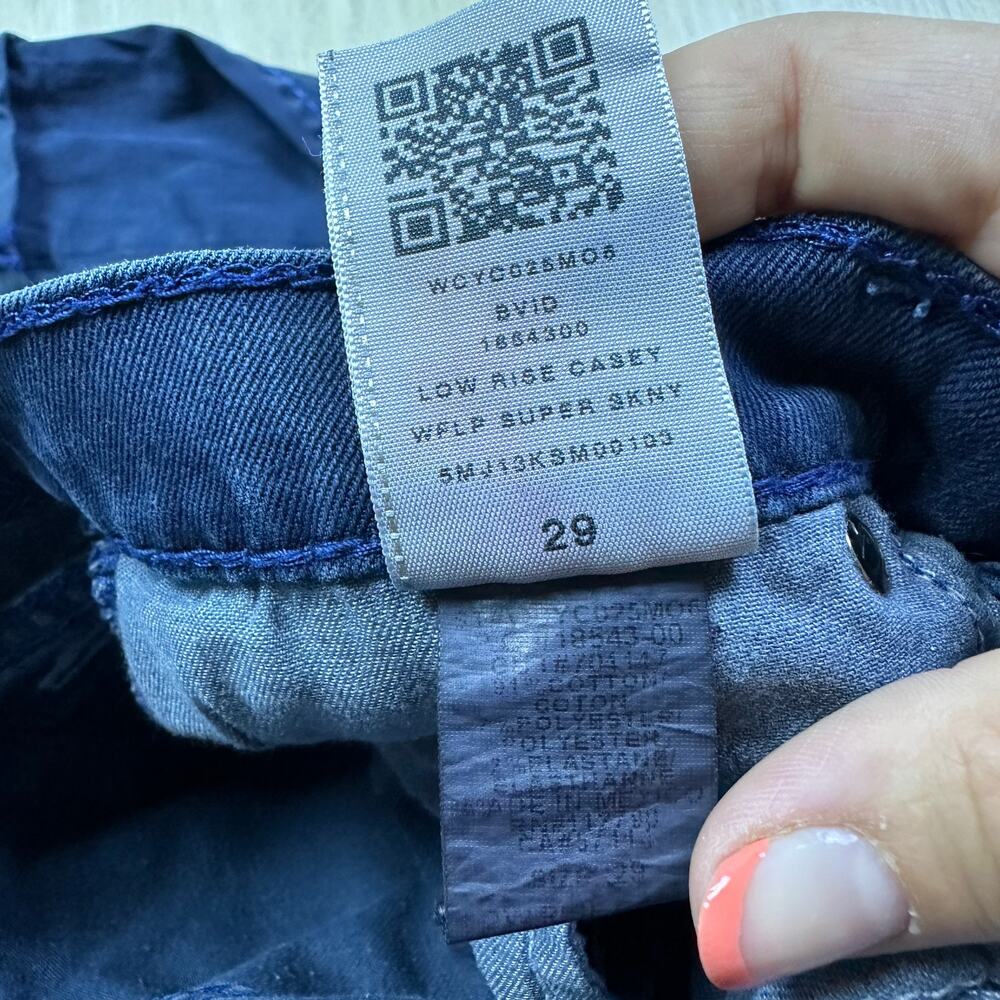 True Religion Casey Low Rise Super Skinny Dark Wash Flap Pocket Denim Jeans 29 - Picture 10 of 15